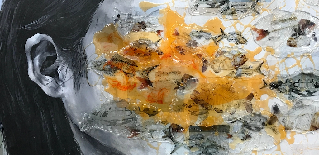 複合媒材台北畫室作品