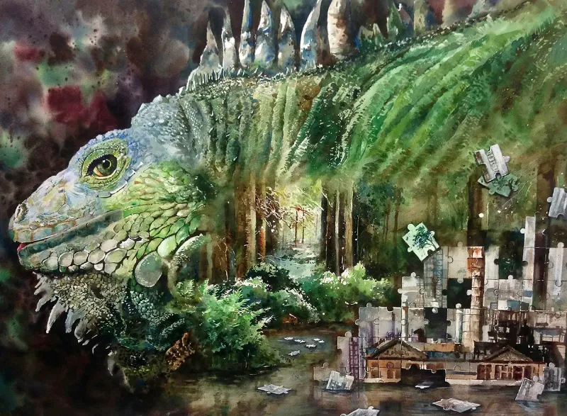 畫室水彩作品全國學生美展