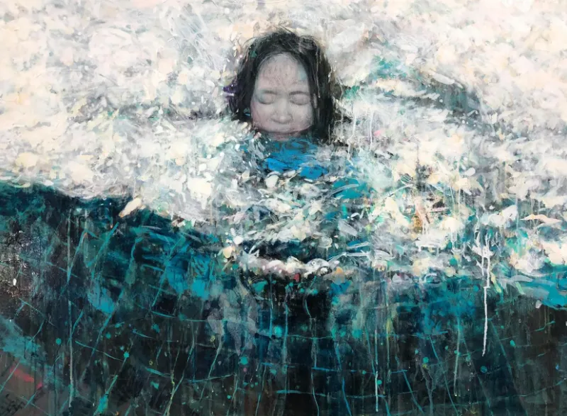 畫室學生壓克力作品